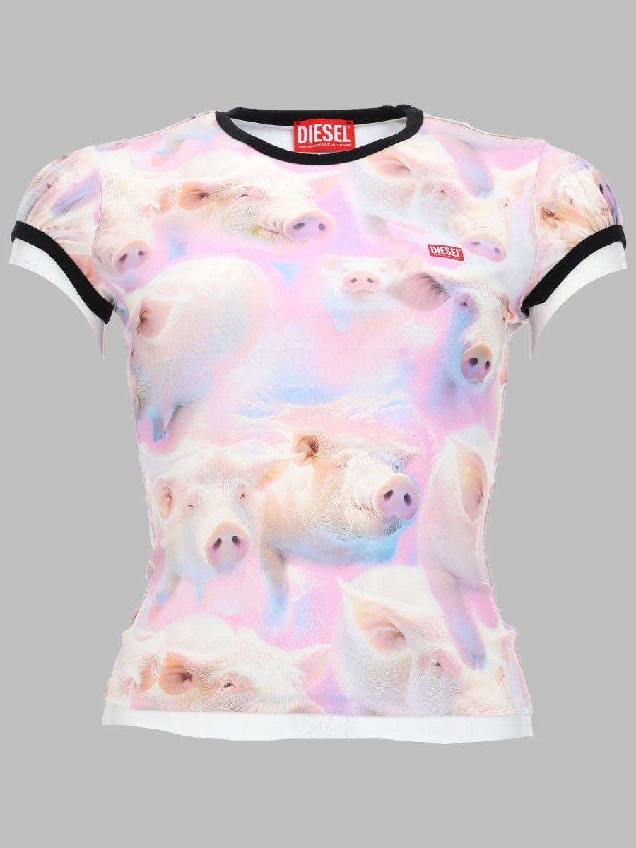 Diesel Women T-Shirt Con Stampa DIESEL