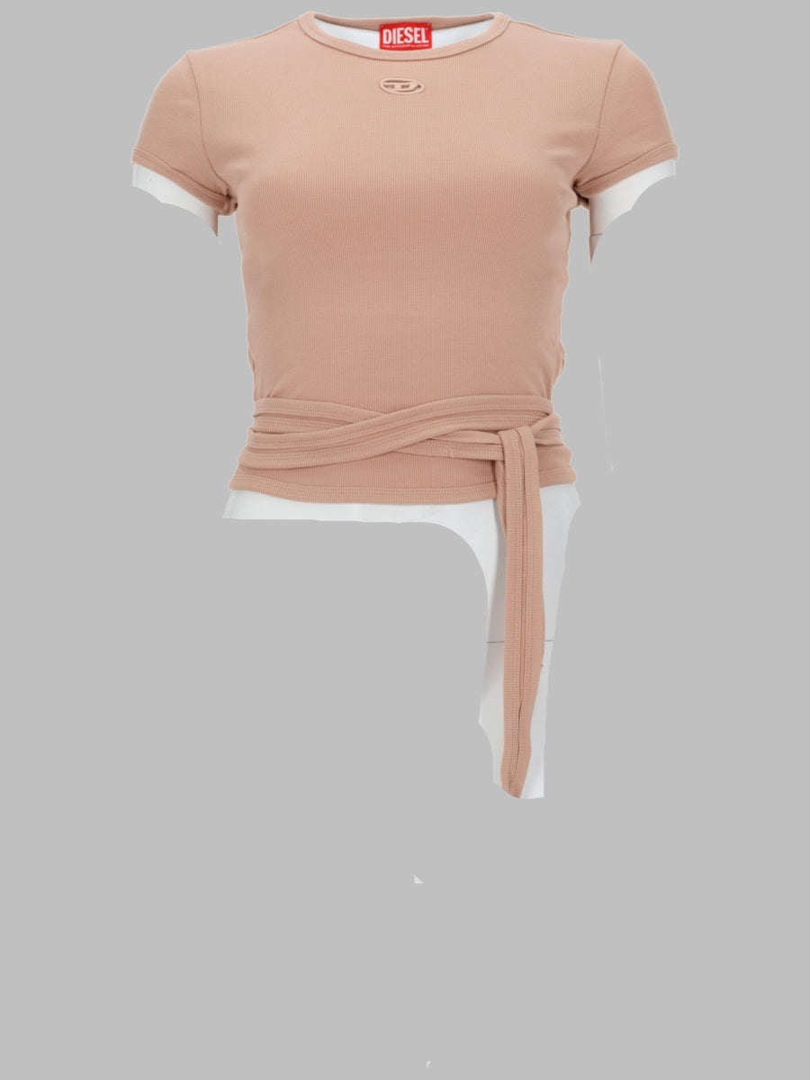 Diesel Women T-Shirt A Costine Con Lacci DIESEL