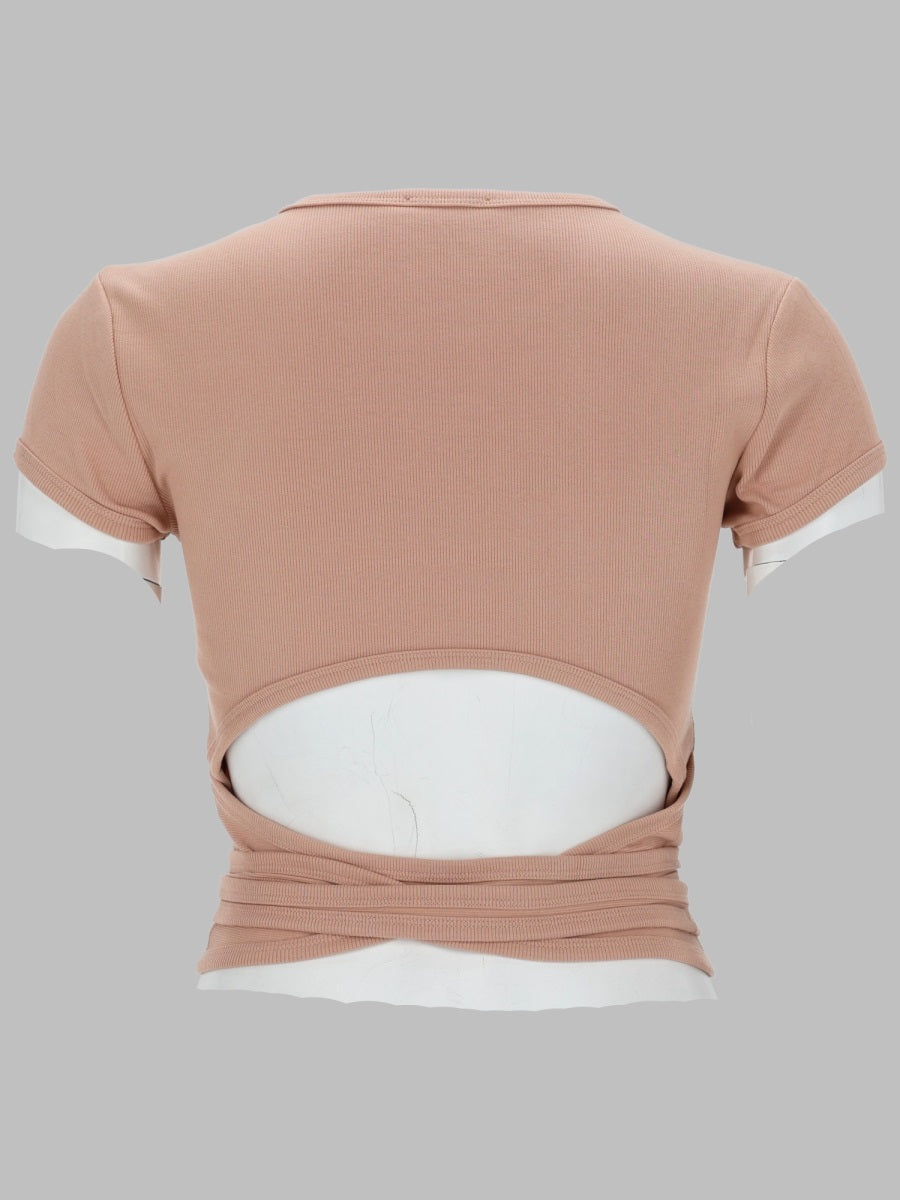 Diesel Women T-Shirt A Costine Con Lacci DIESEL