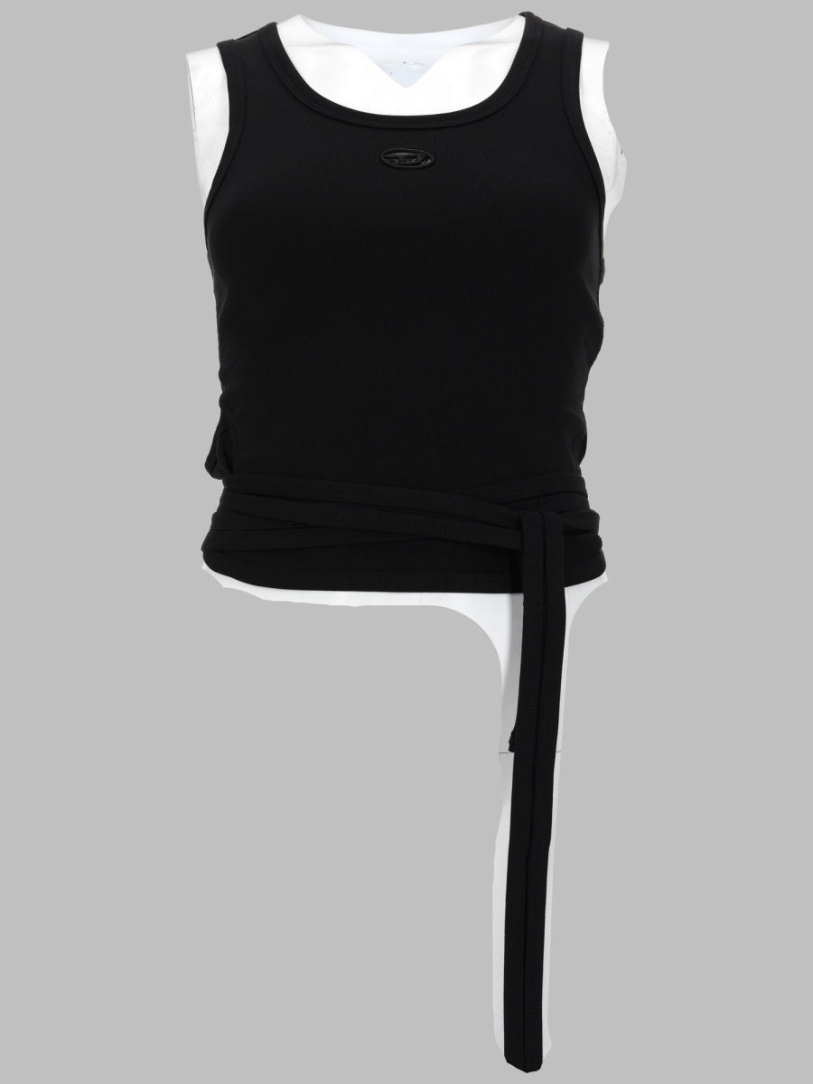 Diesel Women Crop Top "T-Anky-Tail" Con Lacci DIESEL