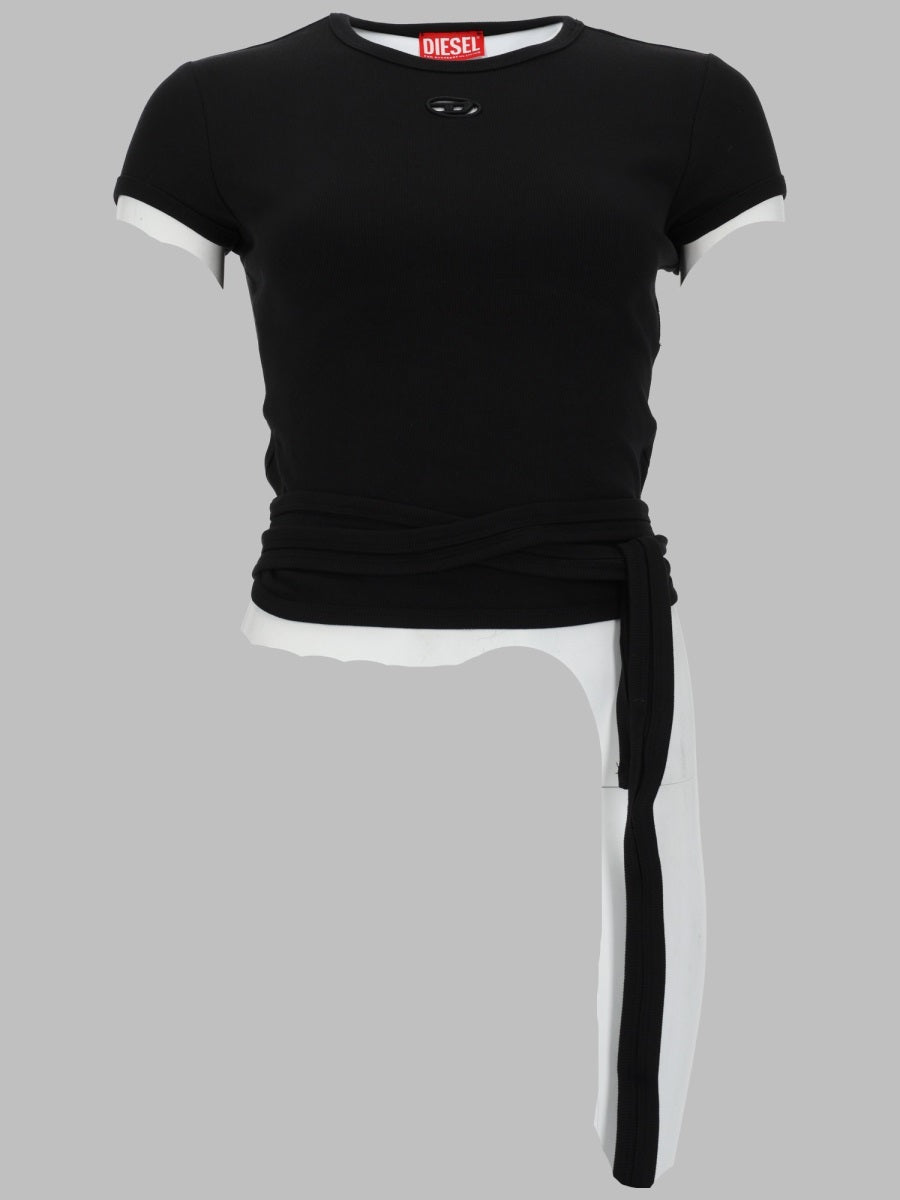 Diesel Women T-Shirt A Costine Con Lacci DIESEL