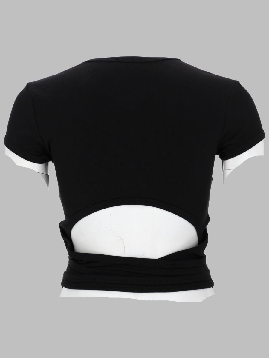 Diesel Women T-Shirt A Costine Con Lacci DIESEL