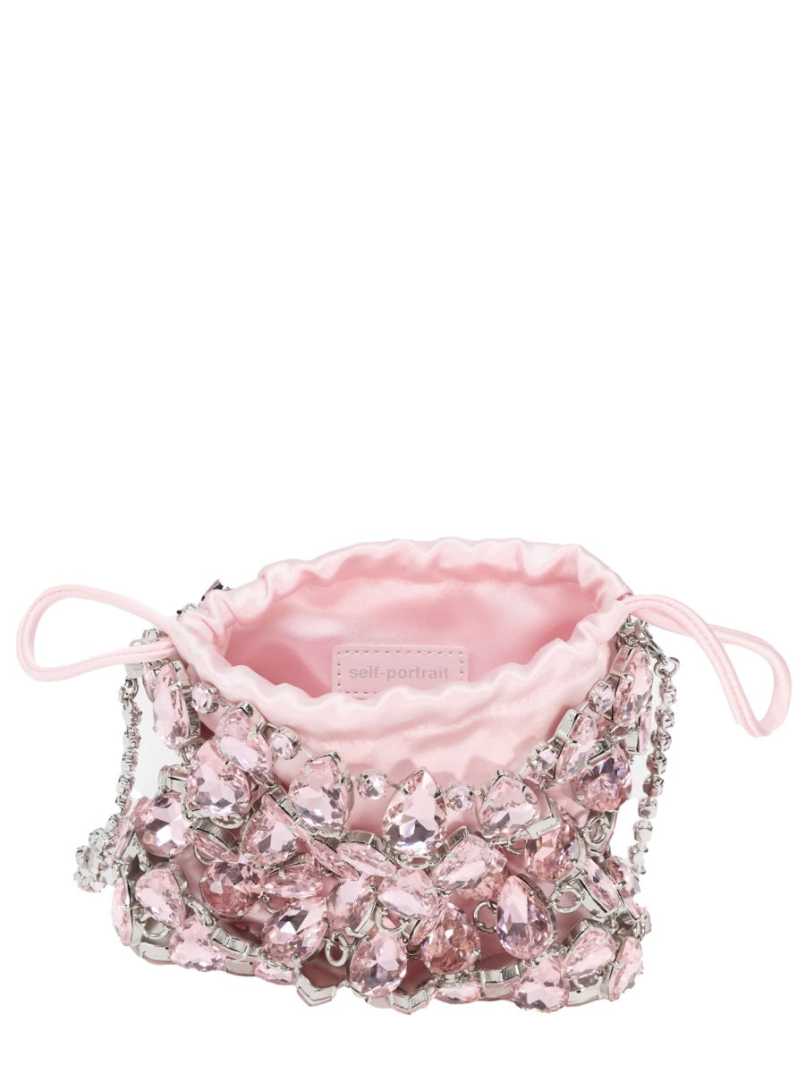 Self-Portrait Women Borsa Mini In Maglia Metallica Con Cristalli SELF-PORTRAIT
