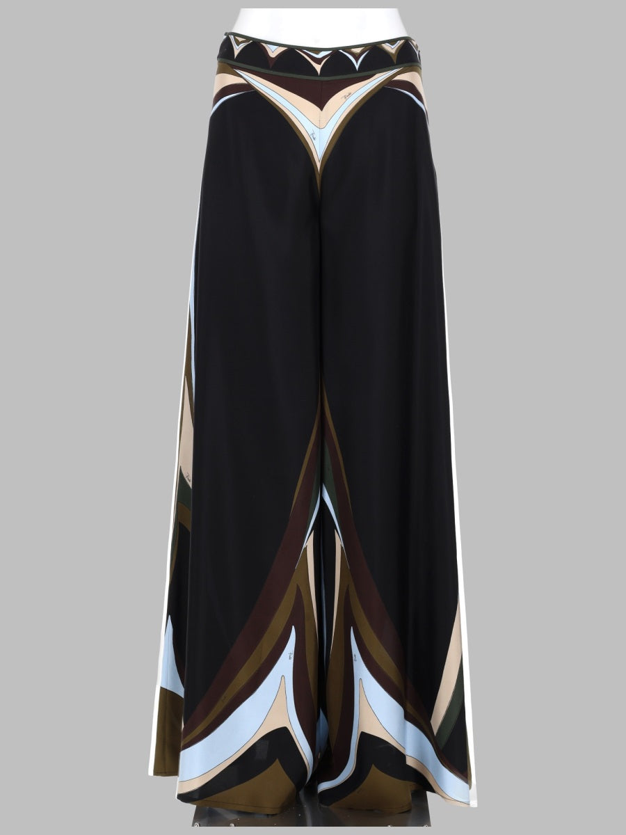 Pucci Women Pantalone Palazzo In Seta Stampa Fari PUCCI