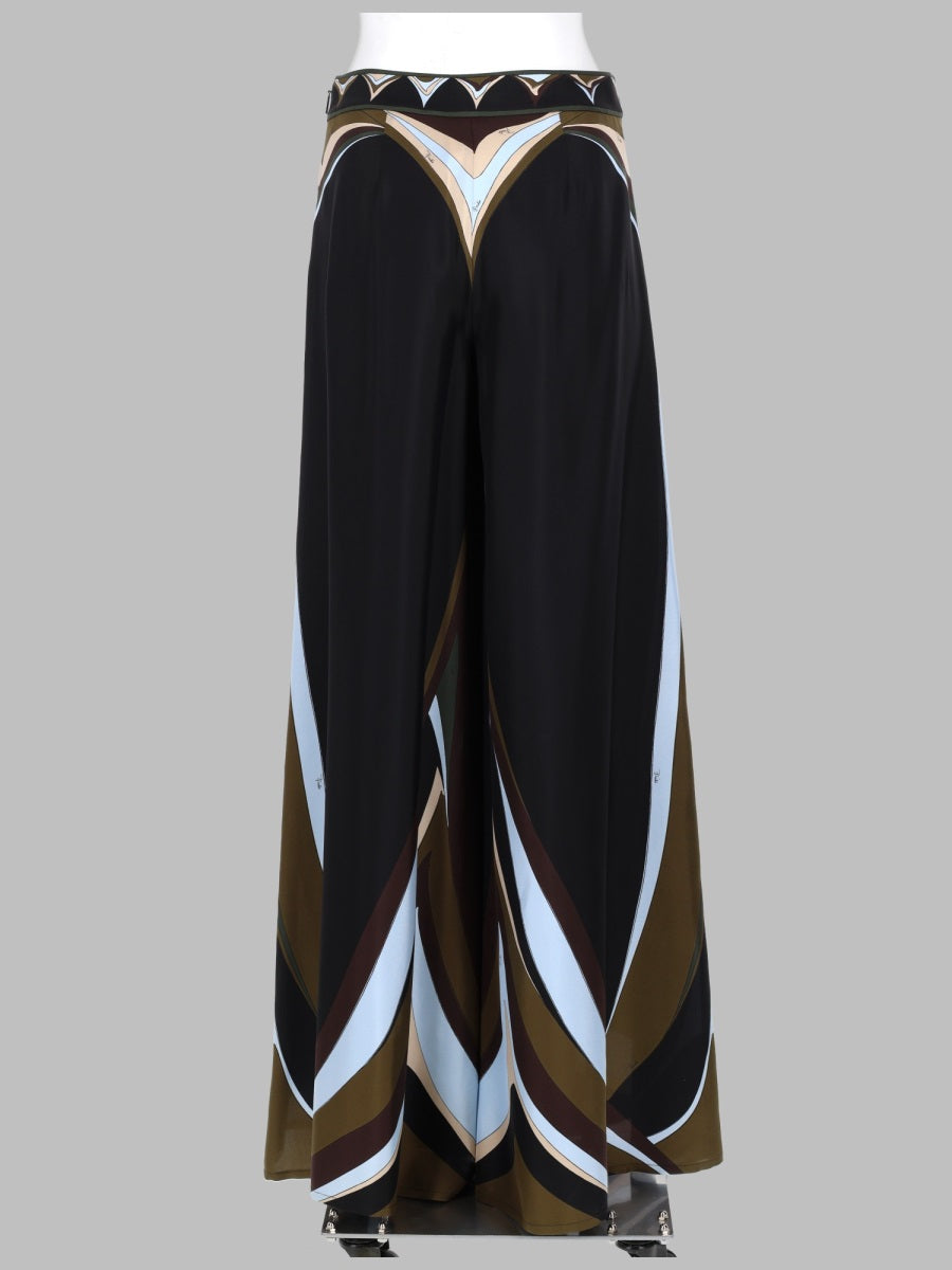 Pucci Women Pantalone Palazzo In Seta Stampa Fari PUCCI