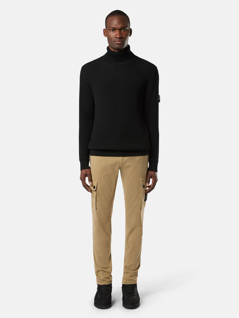 Stone Island Men Ribbed Wool Turtleneck Pullover STONE ISLAND
