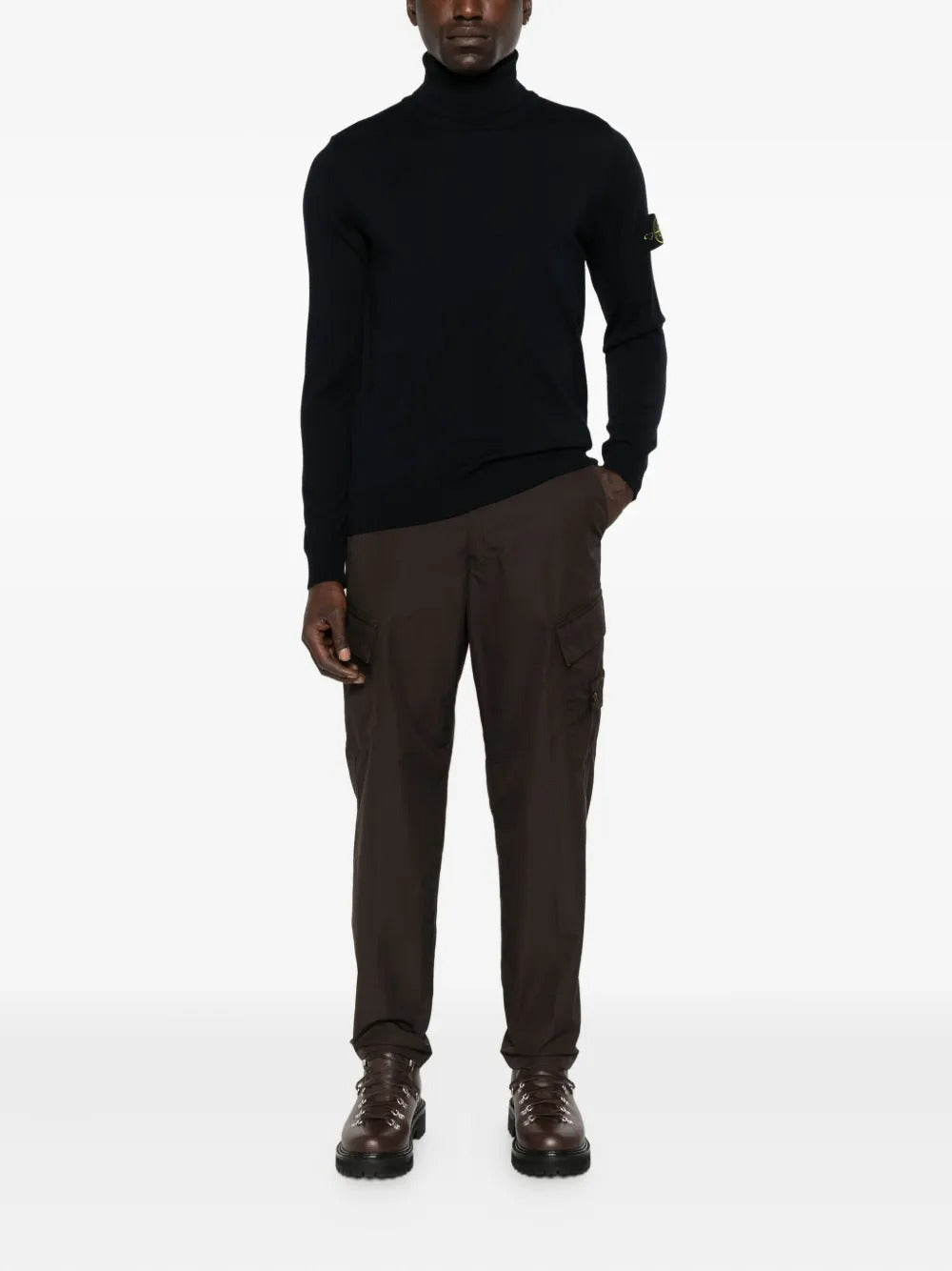 Stone Island Men Ribbed Wool Turtleneck Sweater STONE ISLAND