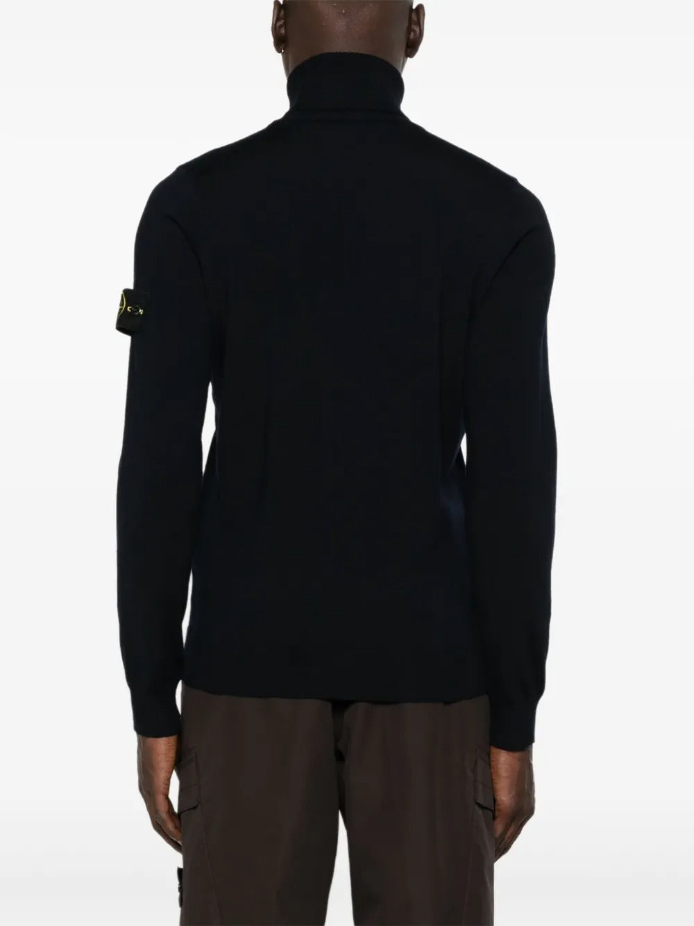 Stone Island Men Ribbed Wool Turtleneck Sweater STONE ISLAND