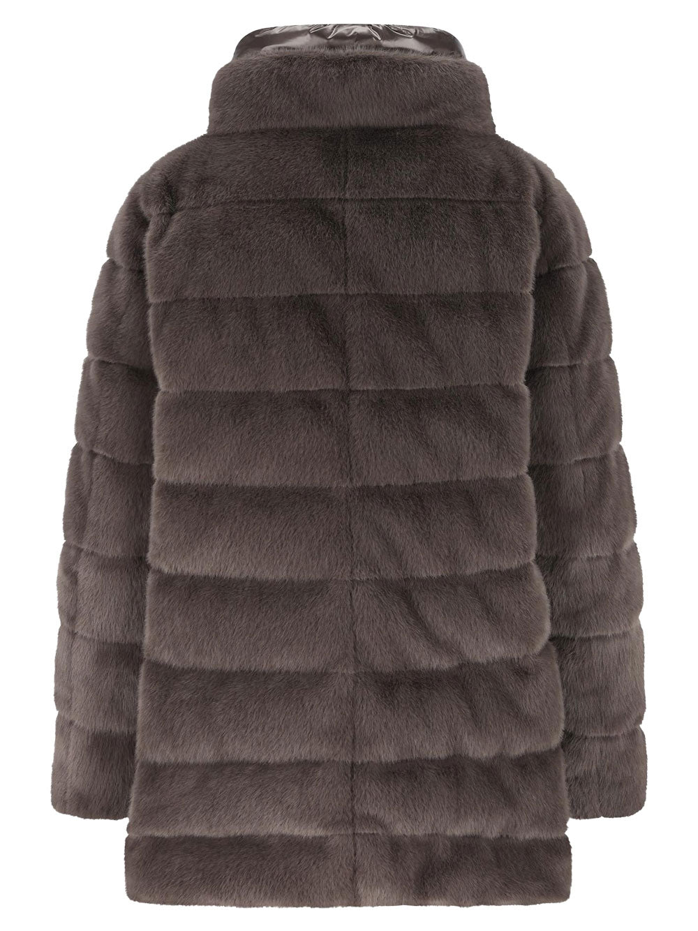 Herno Women Faux Fur High Neck Down Jacket HERNO