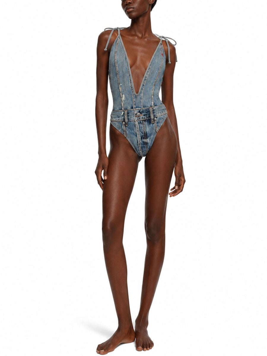 Diesel Women Costume Intero Effetto Denim DIESEL