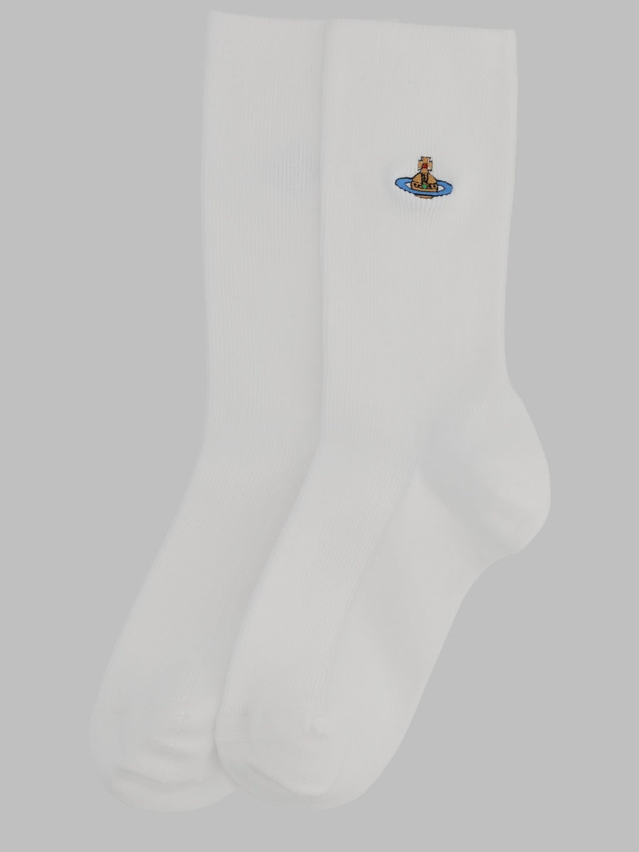 Vivienne Westwood Women Calzini "Ribbed Crew" Con Orb VIVIENNE WESTWOOD