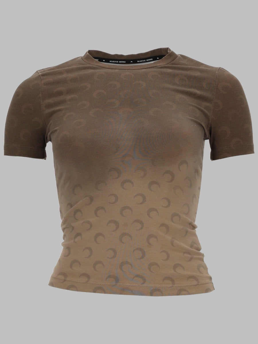 Marine Serre Women T-Shirt "Faded Moon" MARINE SERRE