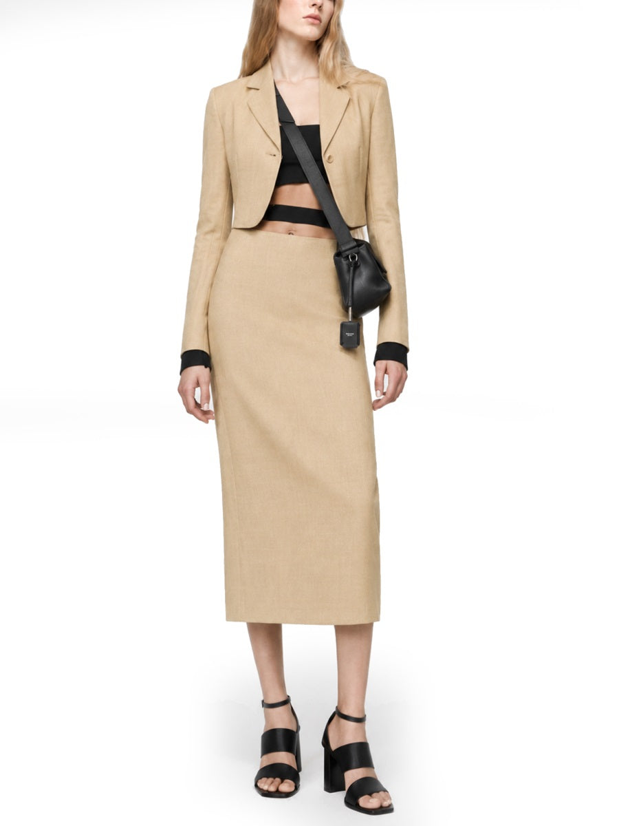 Max Mara Women Giacca Crop In Diagonale Di Lino MAX MARA