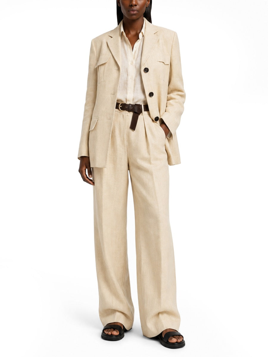 Max Mara Women Giacca Con Coulisse In Lino Délavé MAX MARA