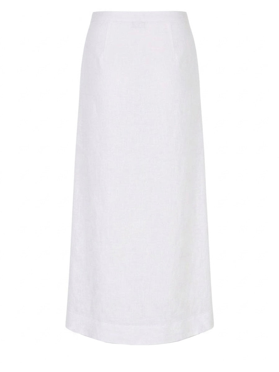 Max Mara Women Gonna In Canvas Di Viscosa E Lino MAX MARA