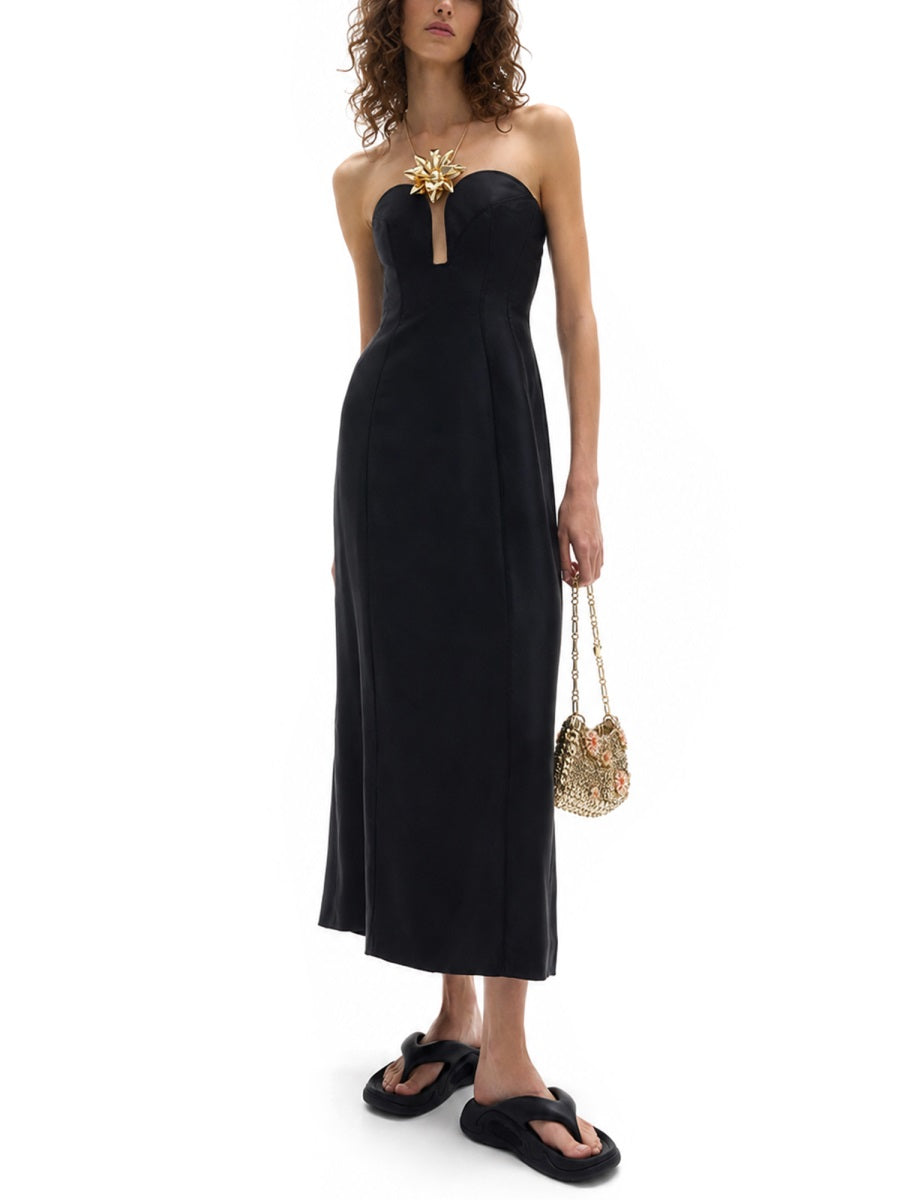 Rabanne Women Abito Midi Con Bustier Strutturato A Forma Di Cuore PACO RABANNE