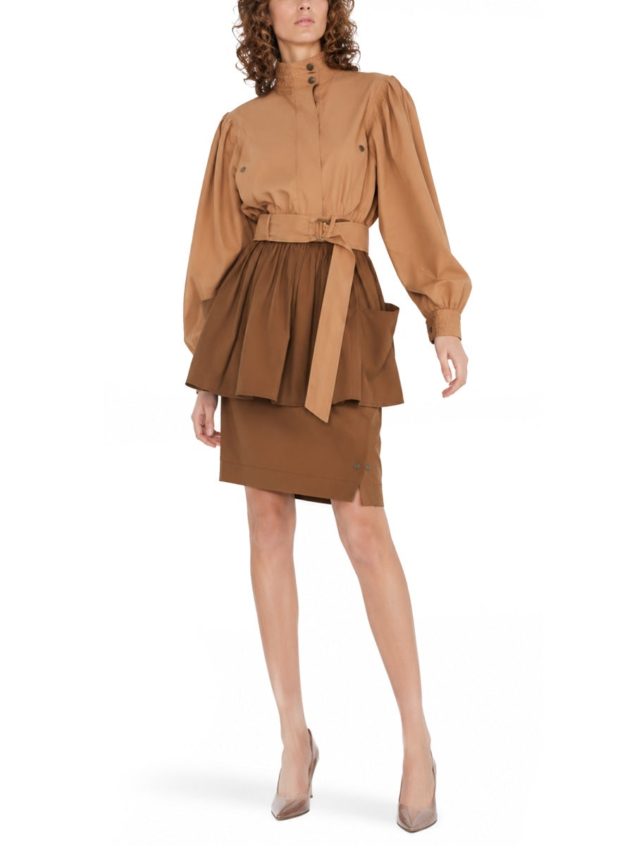 Chloé Women Giacca Corta Arricciata In Popeline Di Cotone CHLOE