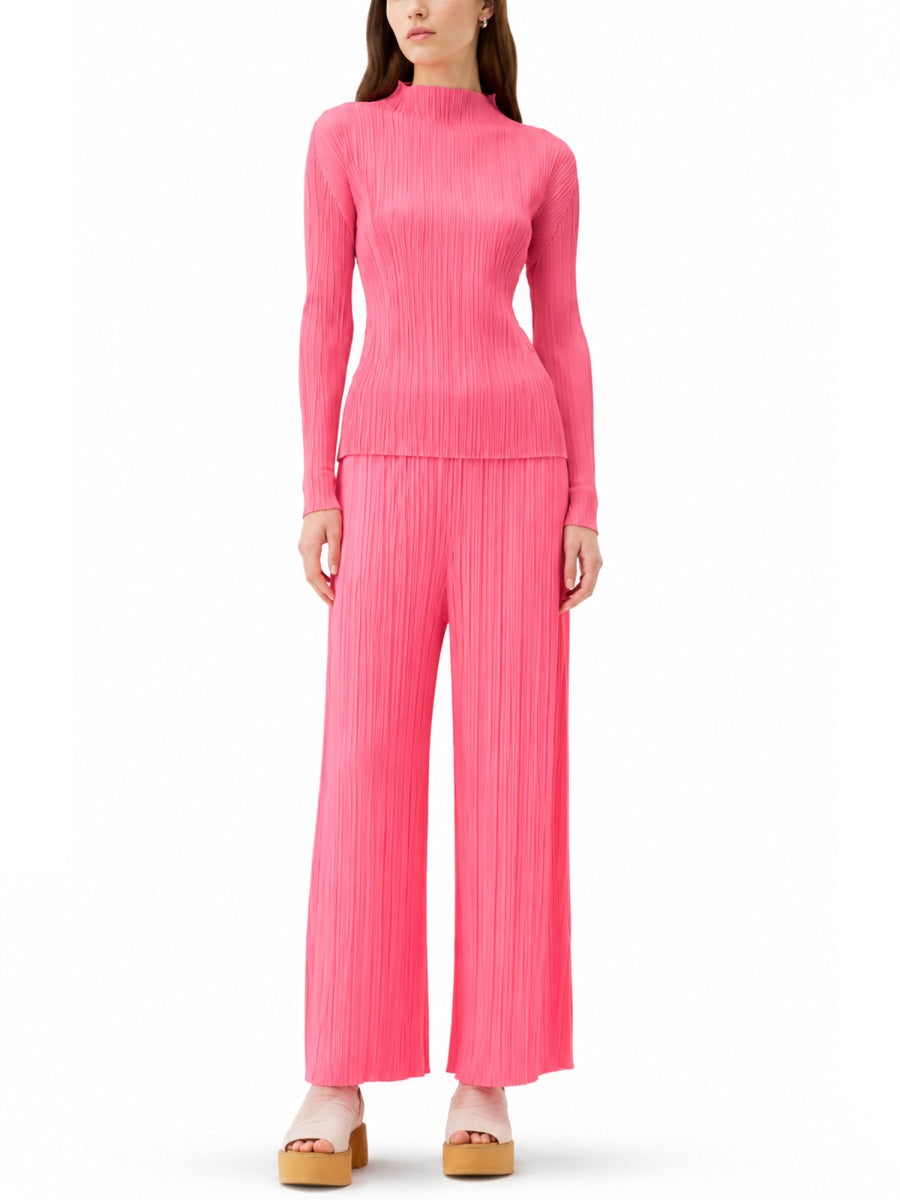 Pleats Please Issey Miyake Women Pantalone Palazzo "Monthly Colors: March" PLEATS PLEASE ISSEY MIYAKE