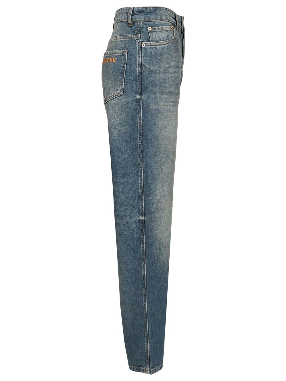 Miu Miu Women Five-Pocket Denim Trousers MIU MIU
