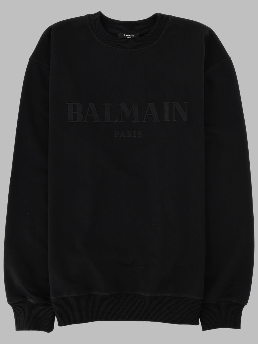 Balmain Men Felpa Ricamata Effetto Vintage BALMAIN
