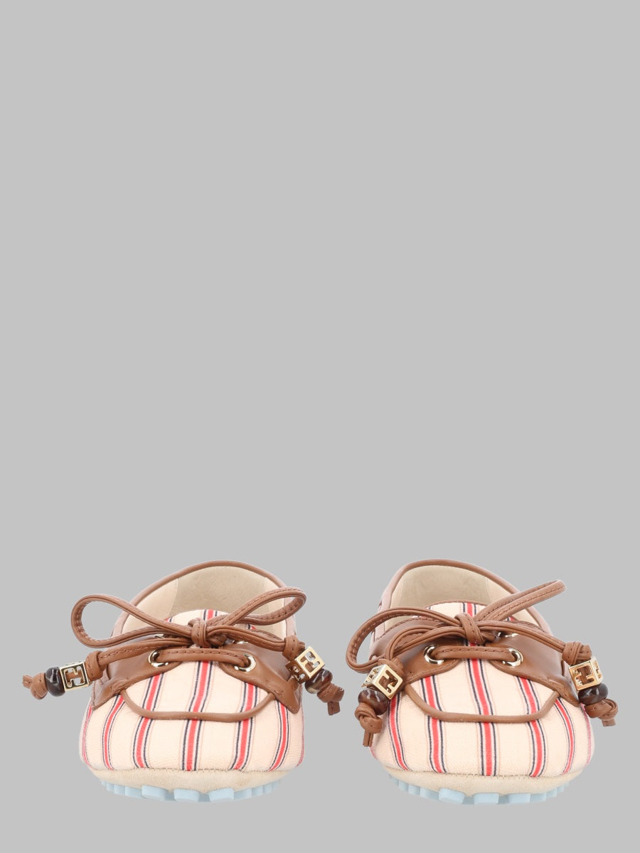 Fendi Women Mocassino In Canvas Ff E Pelle FENDI