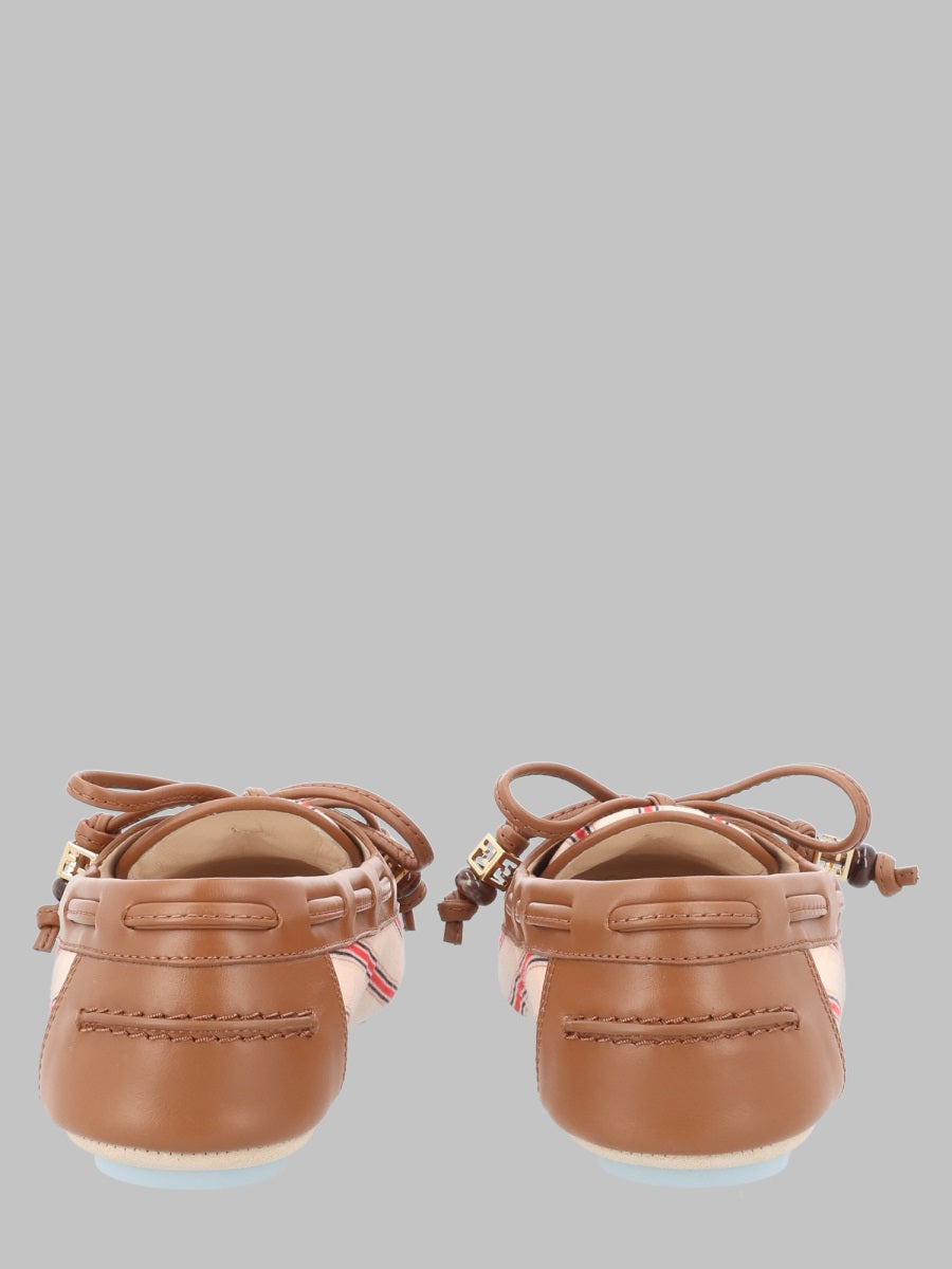 Fendi Women Mocassino In Canvas Ff E Pelle FENDI