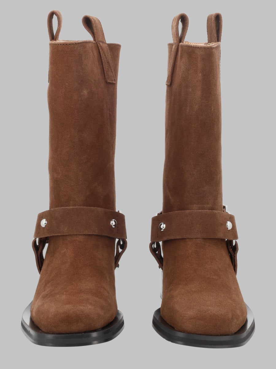 Ganni Women Stivaletto Biker In Suede GANNI