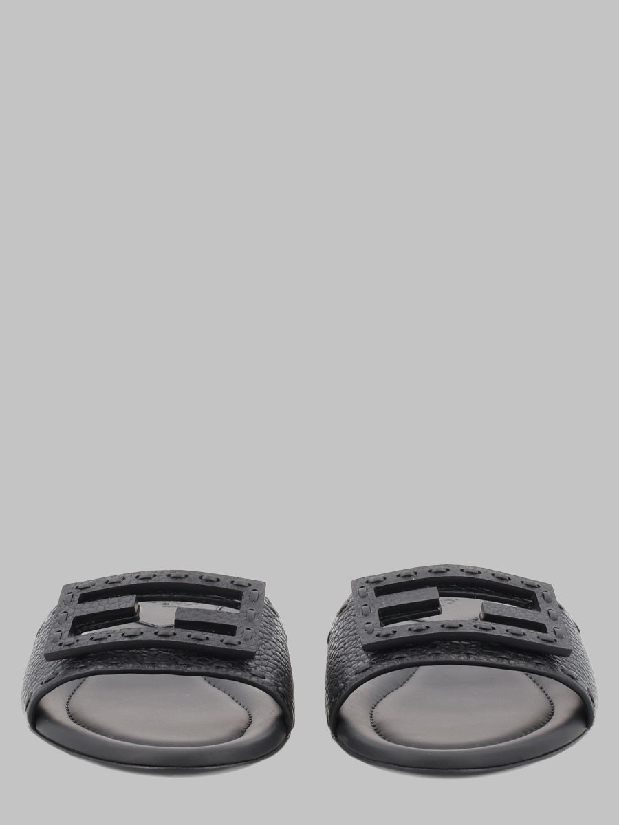 Fendi Women Slide "Baguette" In Pelle Nera FENDI