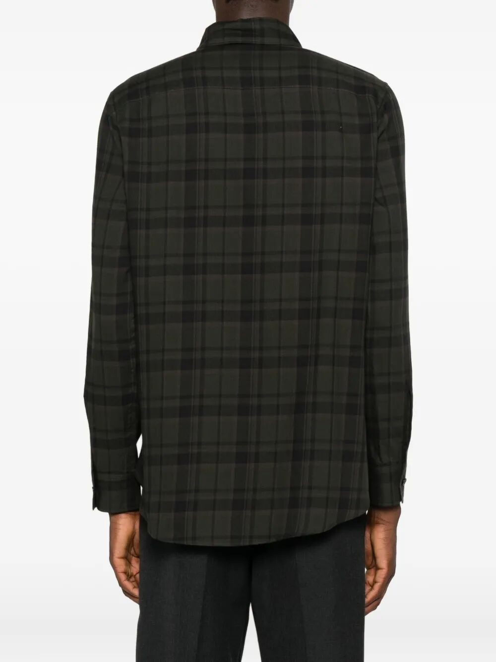 Saint Laurent Men Cassandre Shirt In Cotton Check SAINT LAURENT