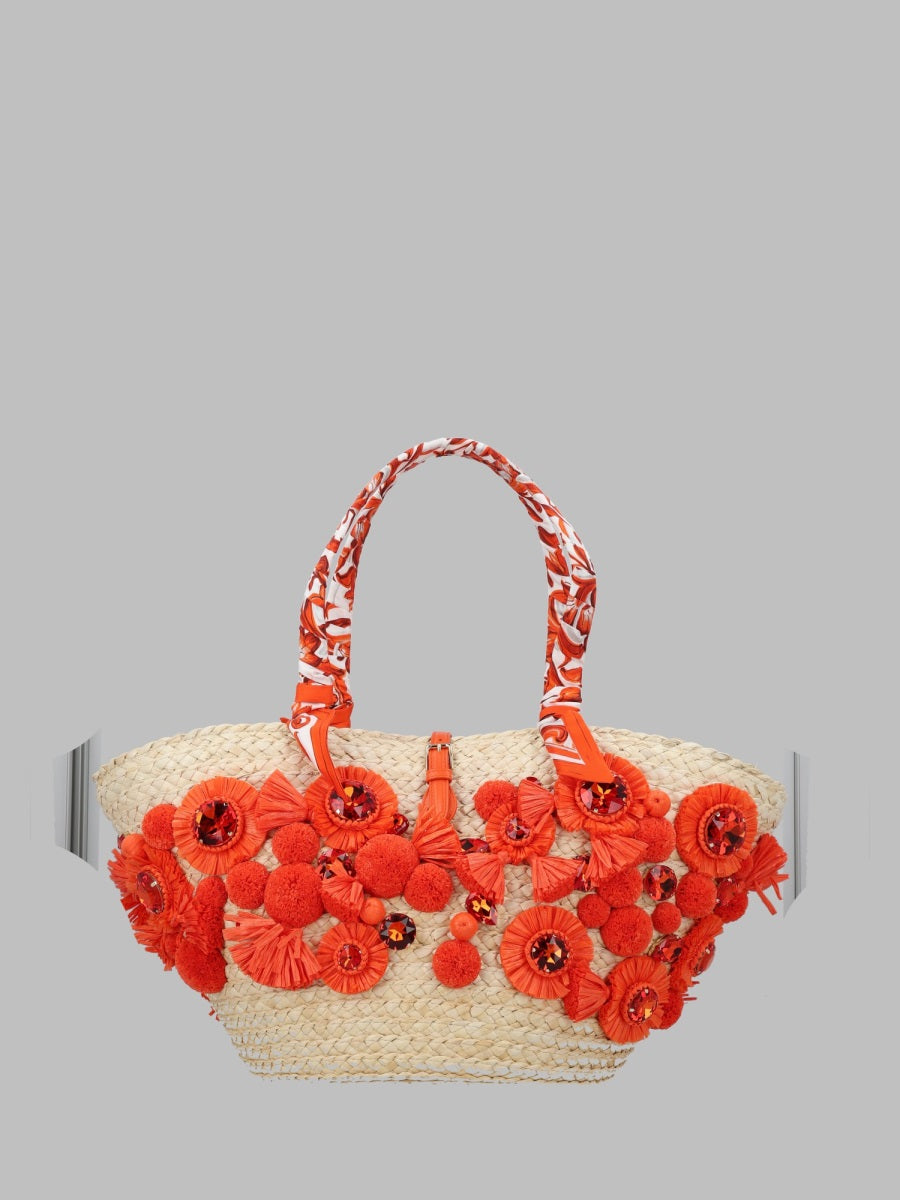 Dolce & Gabbana Women Coffa "Capri" Con Ricamo DOLCE & GABBANA