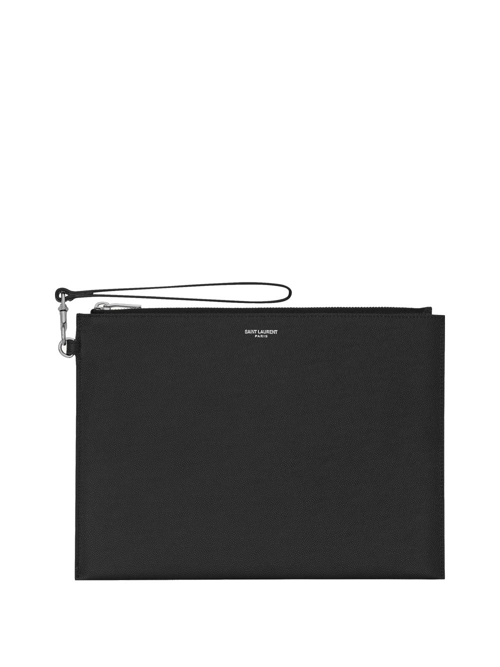 Saint Laurent Men Zipped Tablet Holder In Grain De Poudre-Leather SAINT LAURENT