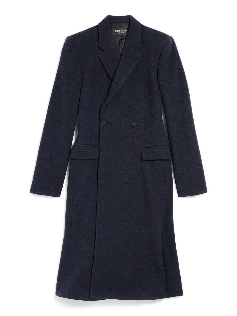 Balenciaga Women Godet Brushed Wool Midi Coat BALENCIAGA