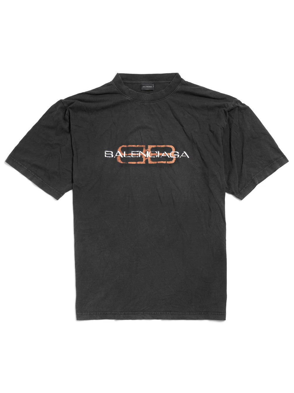 Balenciaga Men Bb Icon Stencil Medium Fit T-Shirt In Faded Jersey BALENCIAGA