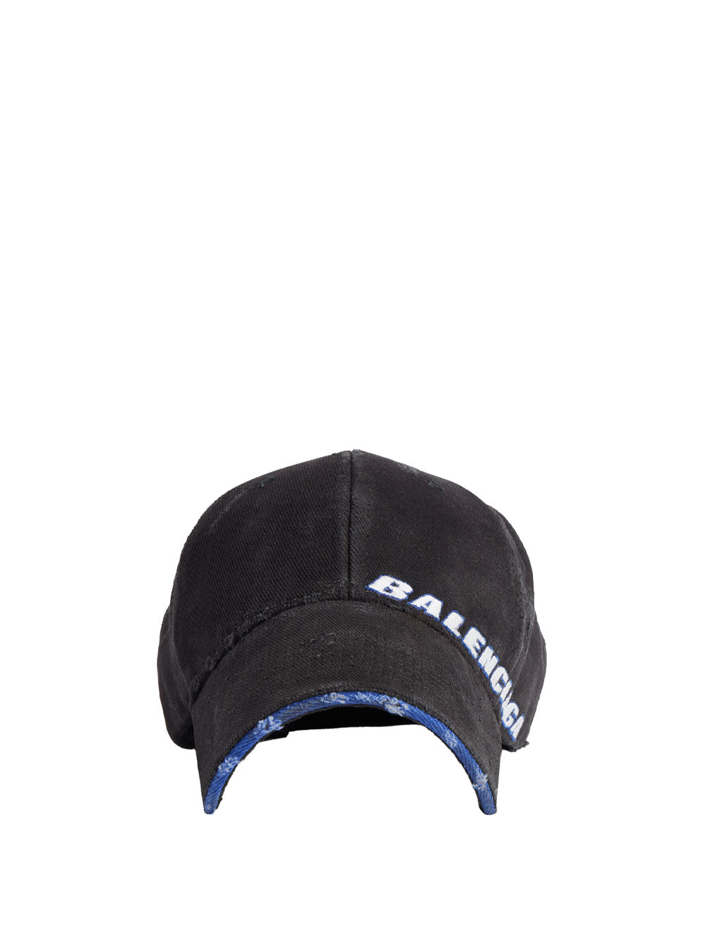 Balenciaga Men Tilted Typo Cap In Cotton Drill BALENCIAGA