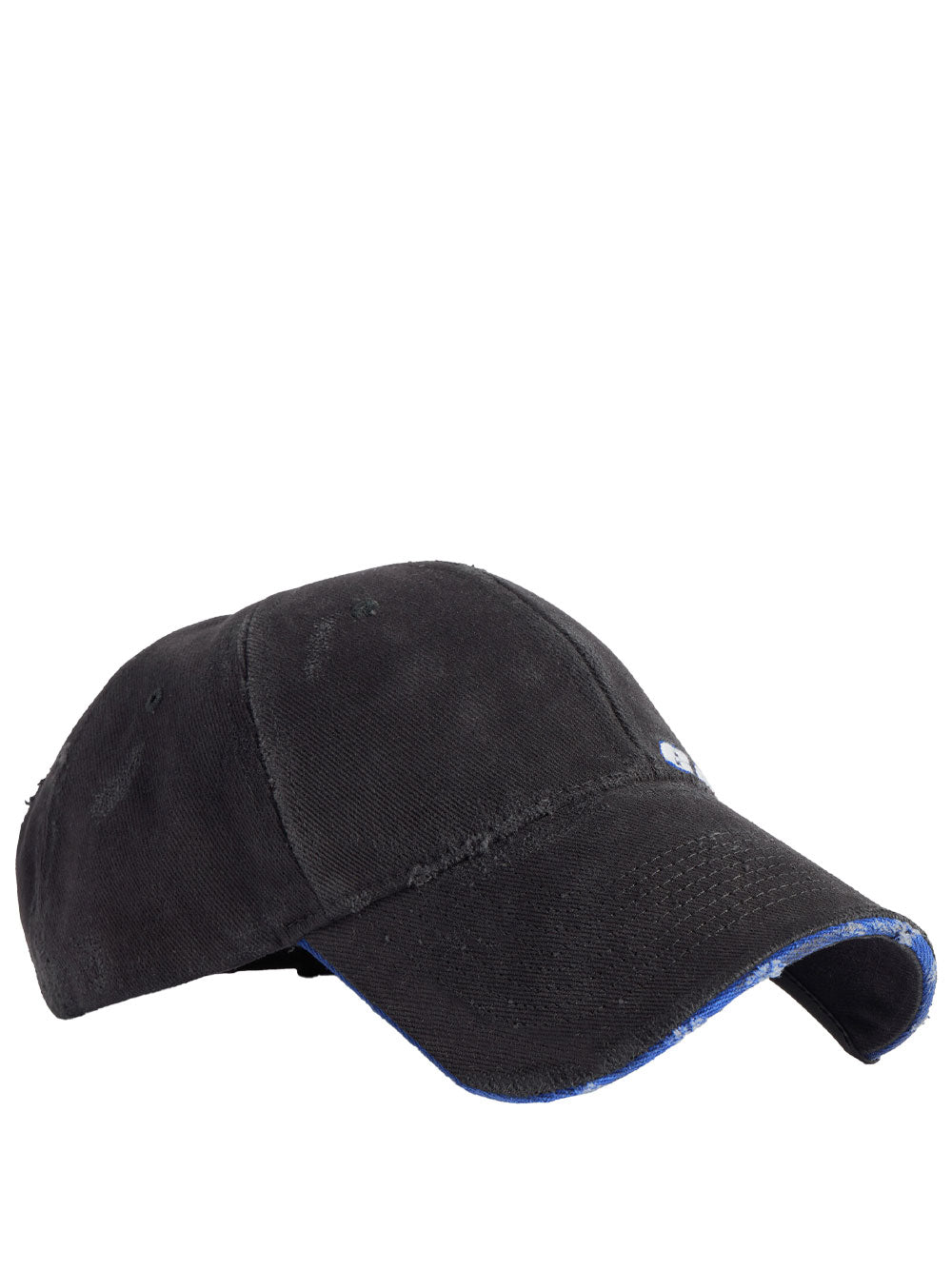 Balenciaga Men Tilted Typo Cap In Cotton Drill BALENCIAGA
