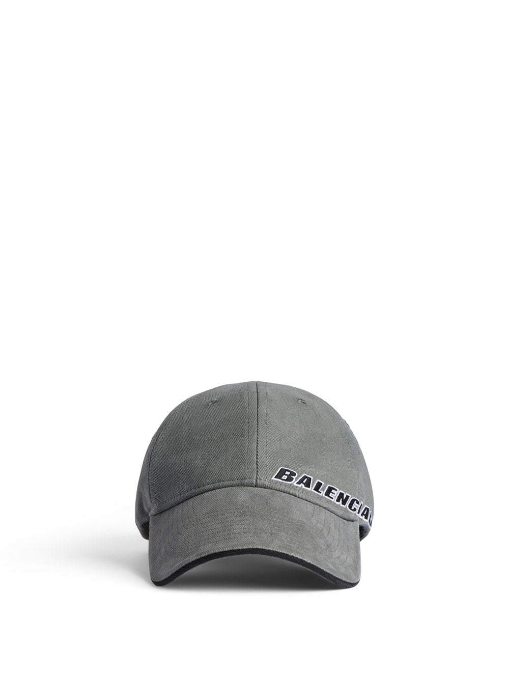 Balenciaga Men Tilted Typo Cap In Cotton Drill BALENCIAGA