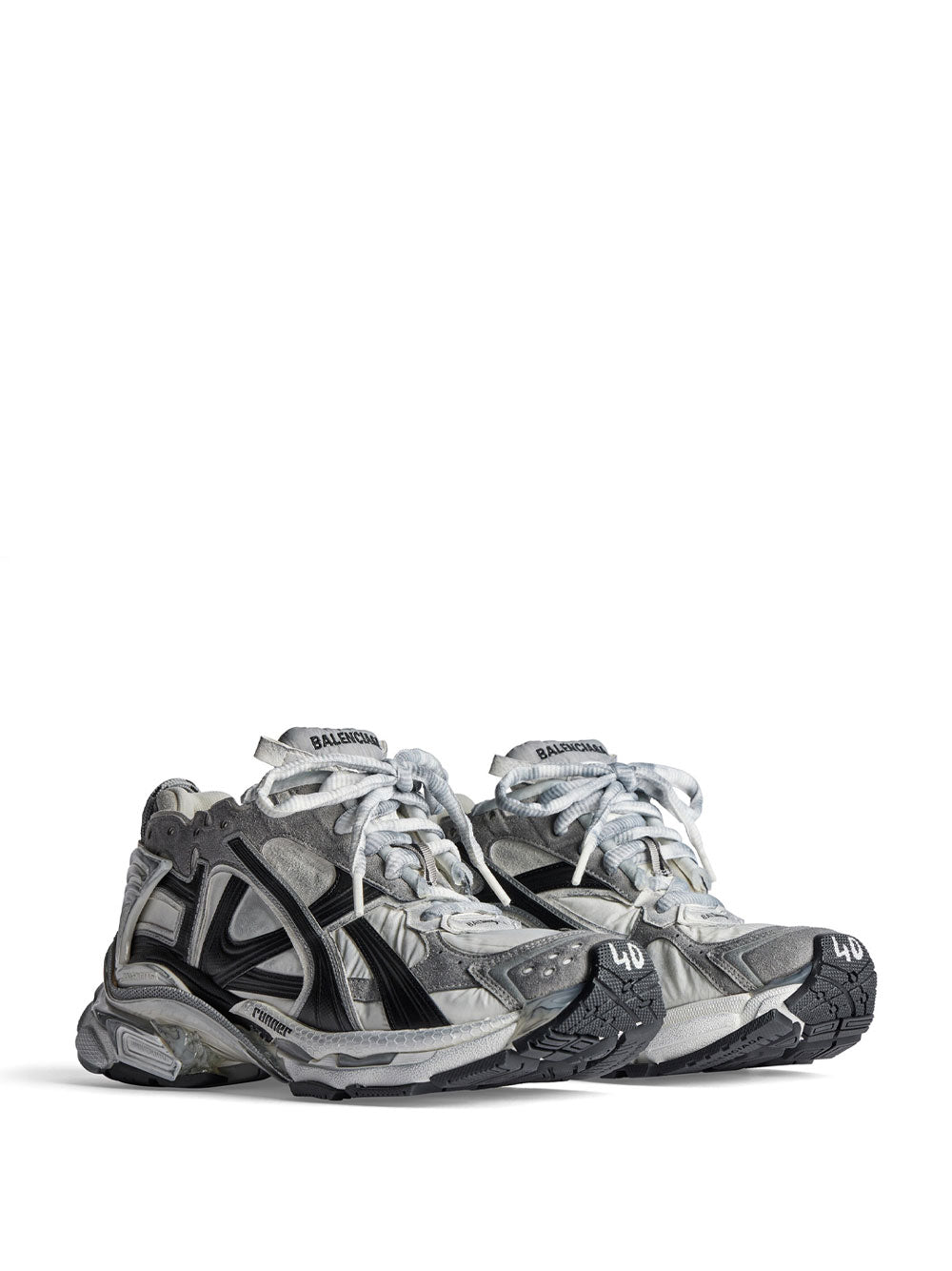 Balenciaga Men Nylon And Suede-Like Fabric Runner Sneakers BALENCIAGA