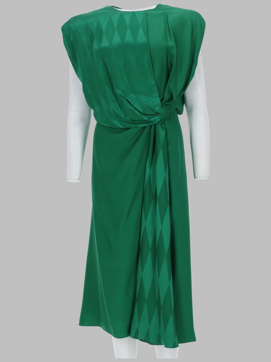 Versace Women Abito Midi Drappeggiato In Seta VERSACE