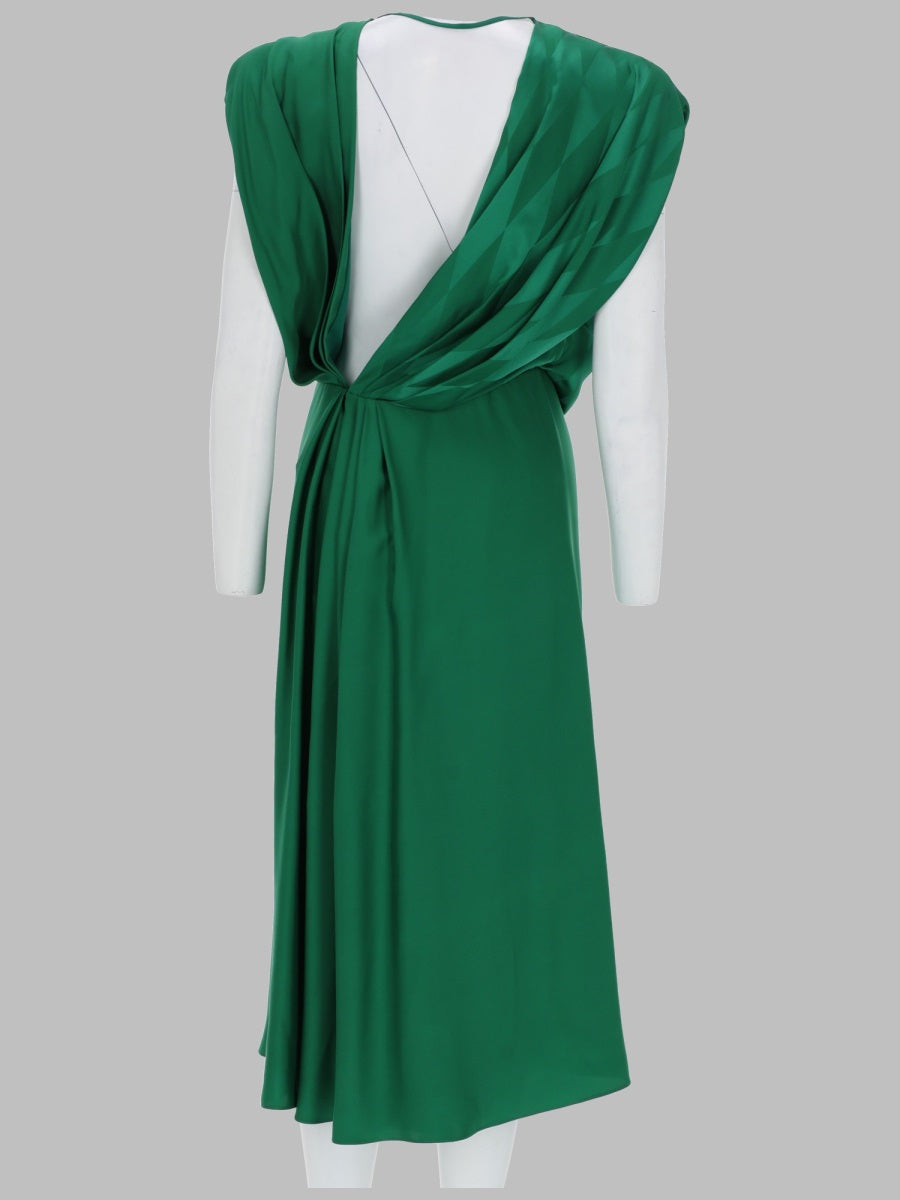 Versace Women Abito Midi Drappeggiato In Seta VERSACE
