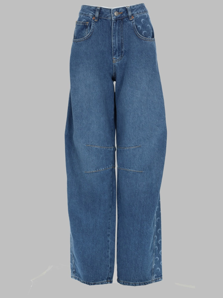 Marine Serre Women Jeans In Denim Di Cotone Organico MARINE SERRE