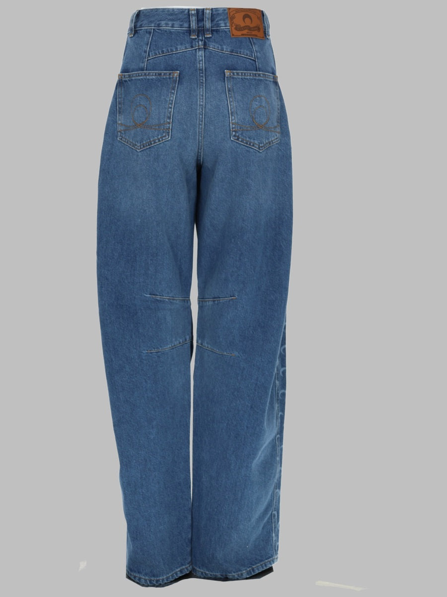 Marine Serre Women Jeans In Denim Di Cotone Organico MARINE SERRE