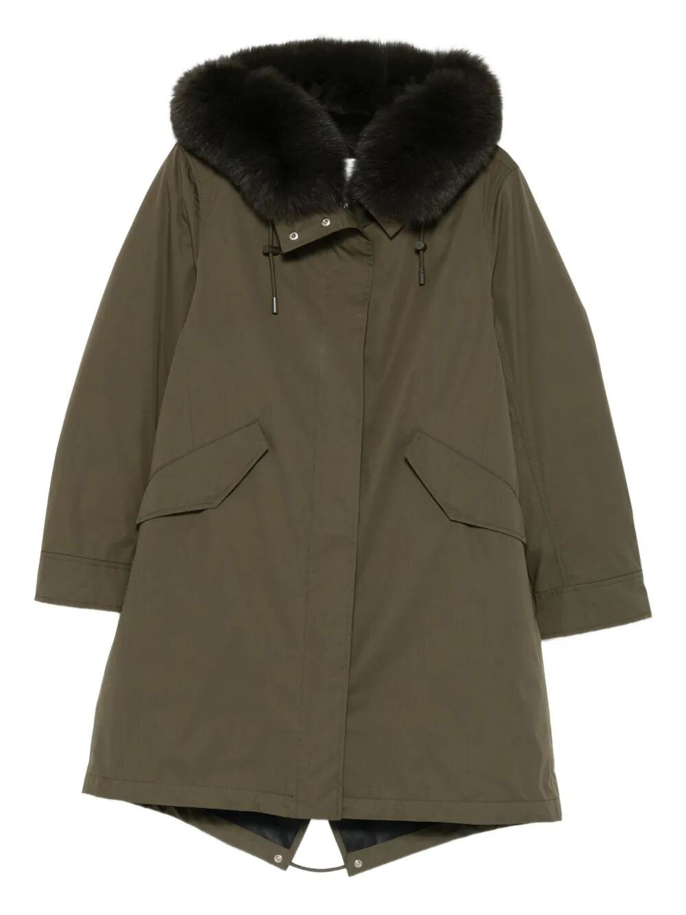 Yves Salomon Women Fur Hood Long Parka YVES SALOMON