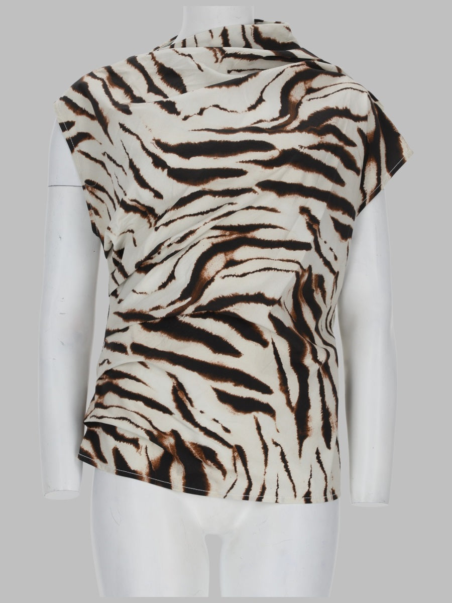 Ganni Women Top Con Stampa Animalier GANNI