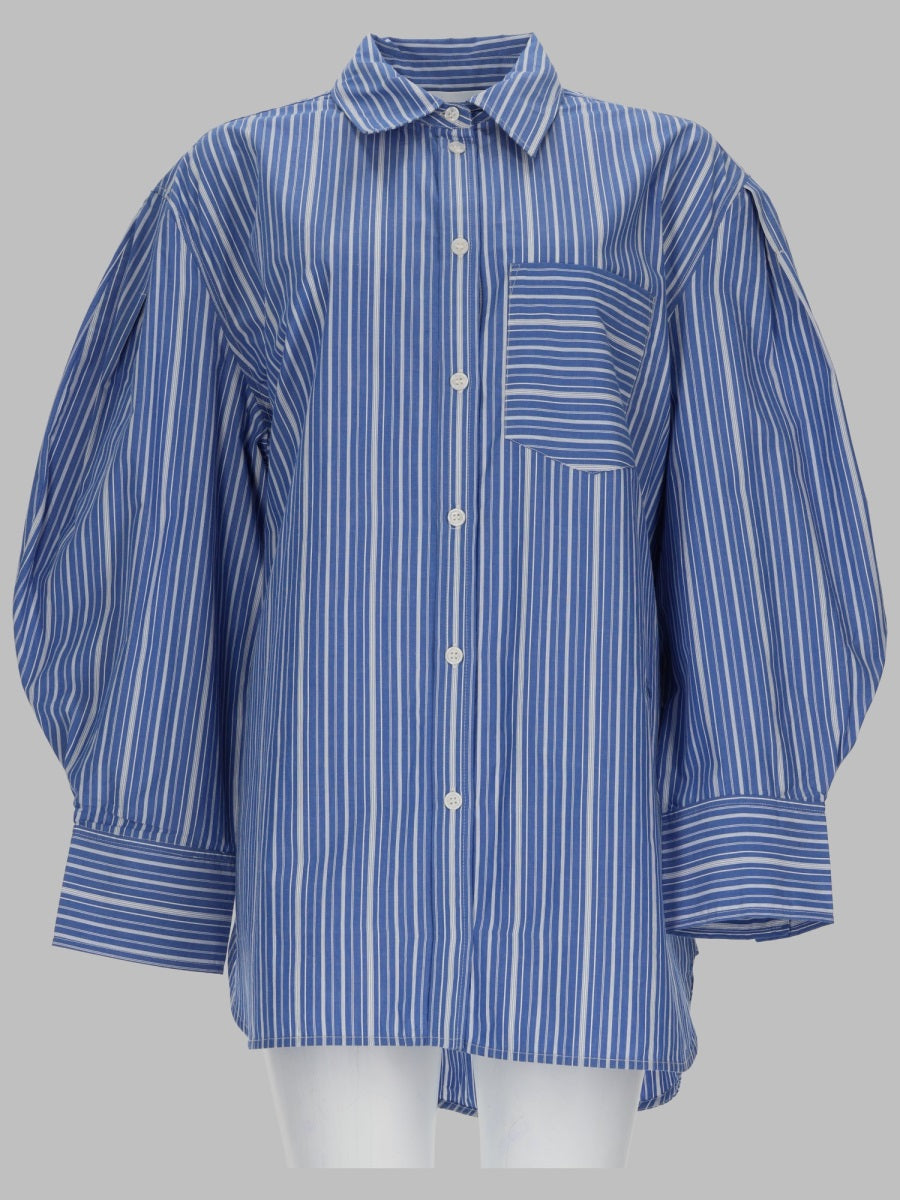 Ganni Women Camicia In Cotone A Righe