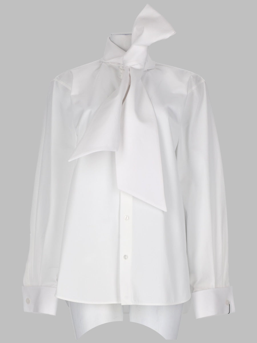 Saint Laurent Women Camicia Con Collo Lavallière In Popeline SAINT LAURENT