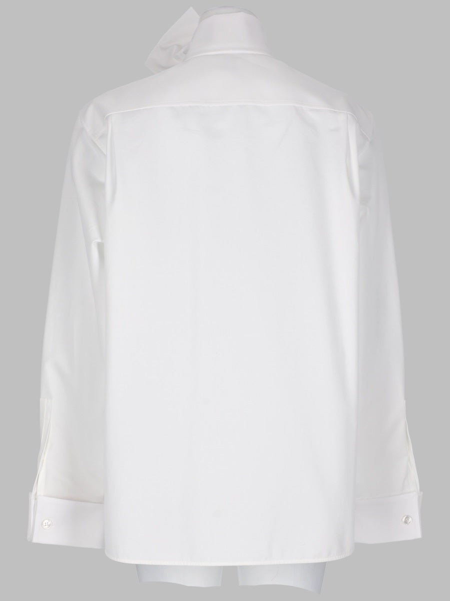 Saint Laurent Women Camicia Con Collo Lavallière In Popeline SAINT LAURENT