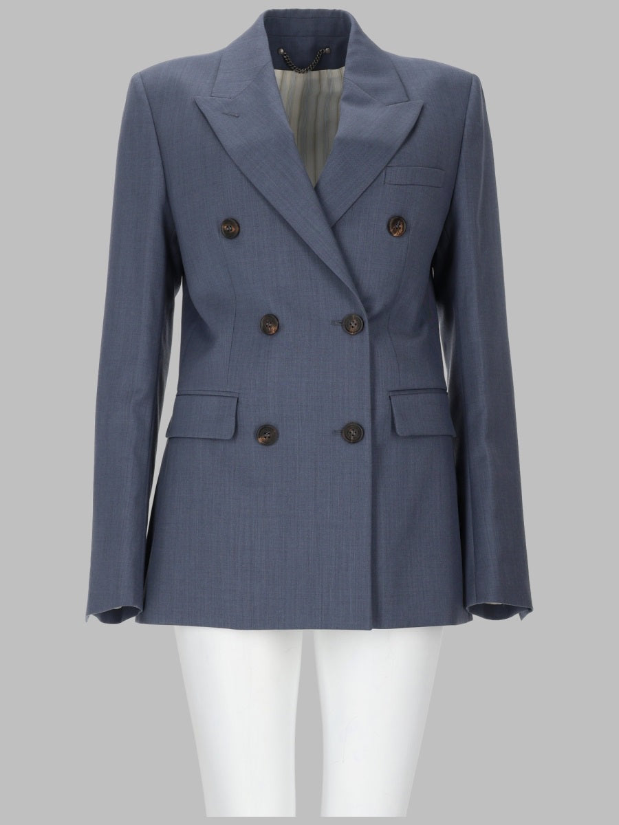 Golden Goose Women Baby Blue Double Breasted Blazer GOLDEN GOOSE