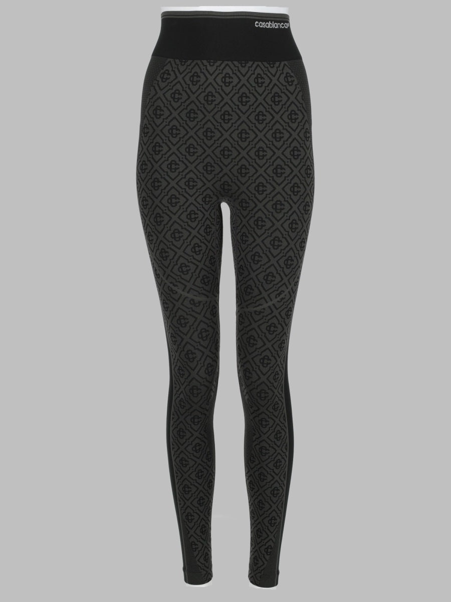 Casablanca Women Leggings Monogram Senza Cuciture CASABLANCA