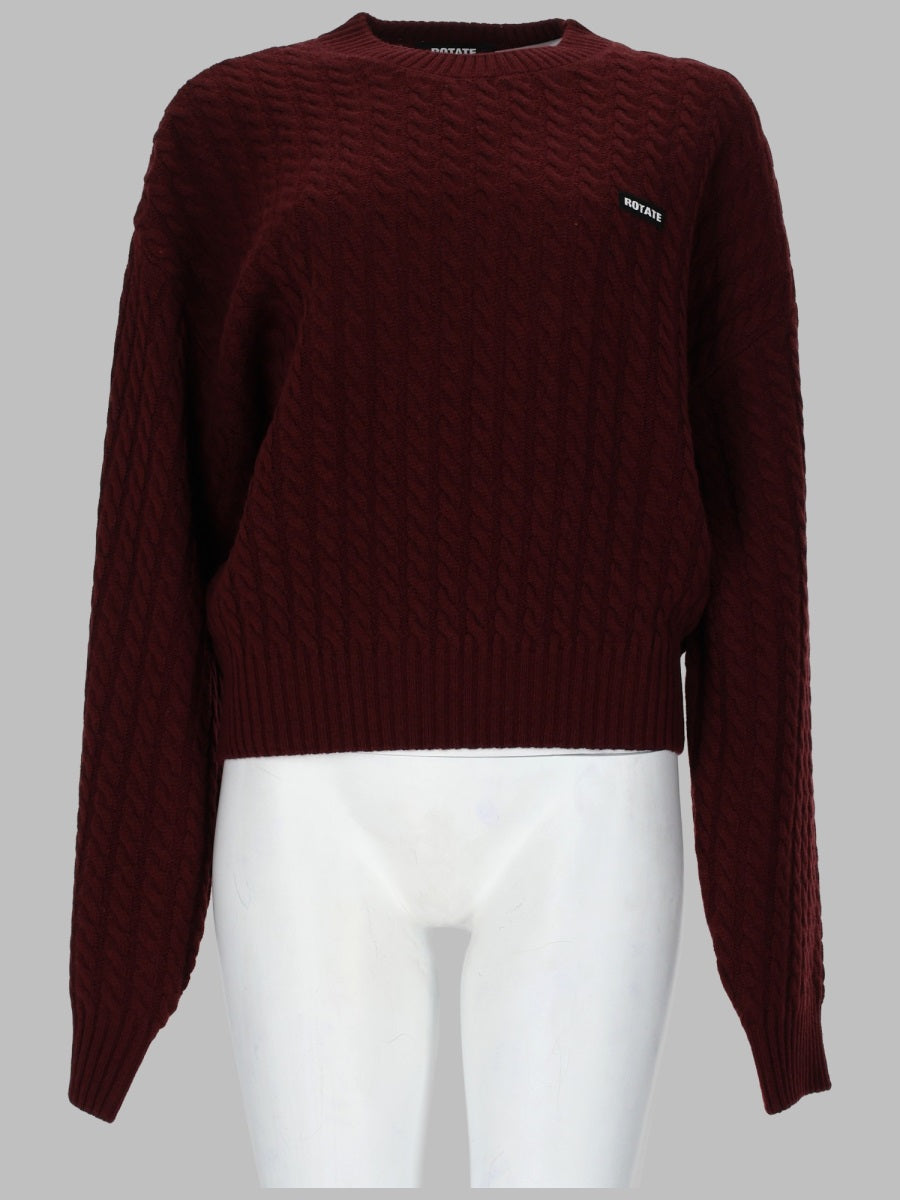 Rotate Women Maglia A Trecce In Lana E Cashmere ROTATE