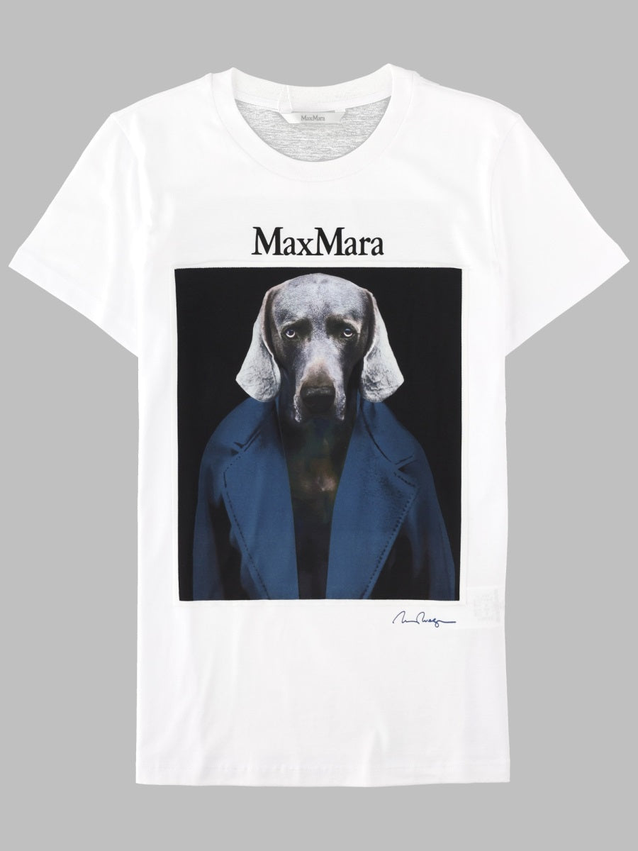 Max Mara Women T-Shirt In Jersey Con Stampa Iconica MAX MARA